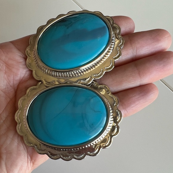 Vintage Large Concho Earrings - Picture 9 of 9